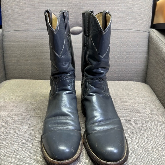 Justin Women’s Boots Gray Heeled Western Boots 7 1/2 - Picture 5 of 6